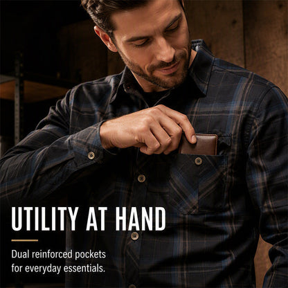 ✨Chemise à carreaux décontractée à manches longues pour homme – Chemise classique à carreaux et à manches longues pour un style chic et décontracté au quotidien👔