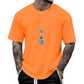 T-shirt pour homme à col rond avec motif d'échecs