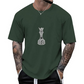 T-shirt pour homme à col rond avec motif d'échecs