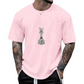 T-shirt pour homme à col rond avec motif d'échecs