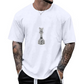T-shirt pour homme à col rond avec motif d'échecs