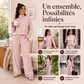 ✨ Ensemble Femme 2 Pièces – Col Roulé Élégant & Pantalon Large Fluide