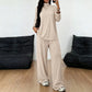 ✨ Ensemble Femme 2 Pièces – Col Roulé Élégant & Pantalon Large Fluide