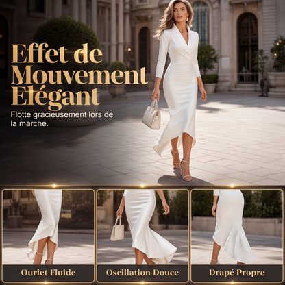 Robe midi élégante en satin pour femme