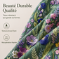 Robe mi-longue pour femme à imprimé fleuri, manches 3/4, avec poches