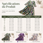 Robe mi-longue pour femme à imprimé fleuri, manches 3/4, avec poches