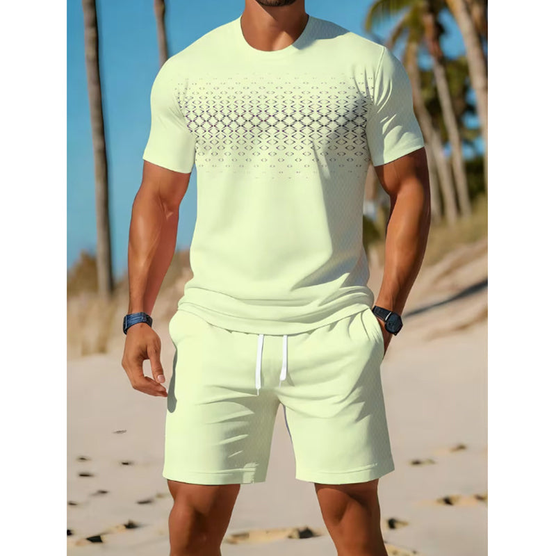 Ensemble 2 pièces décontracté pour homme : t-shirt et short