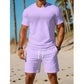 Ensemble 2 pièces décontracté pour homme : t-shirt et short