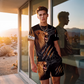 Ensemble décontracté pour homme : t-shirt à motif animalier et short