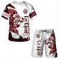 Ensemble décontracté pour homme : t-shirt à motif animalier et short