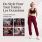 Pantalons cargo décontractés pour femme à taille élastique avec cordon de serrage