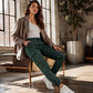 Pantalons cargo décontractés pour femme à taille élastique avec cordon de serrage