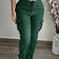 Pantalons cargo décontractés pour femme à taille élastique avec cordon de serrage