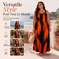 ✨ Robe Femme Grande Taille à Rayures – Sans Manches & Coupe Fluide