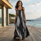 ✨ Robe Femme Grande Taille à Rayures – Sans Manches & Coupe Fluide