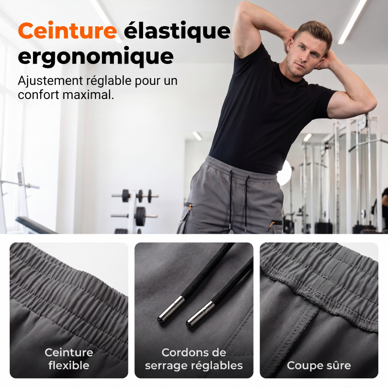 Joggers cargo décontractés pour hommes avec plusieurs poches