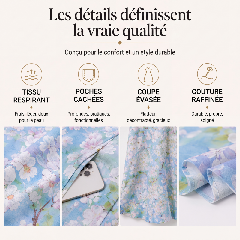 🌙 OFFRE LIMITÉE -50% ! 💕Robe en lin sans manches pour femme