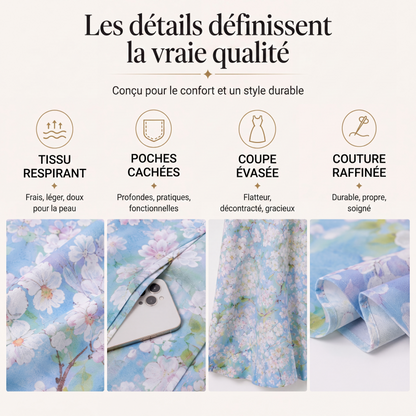 🌙 OFFRE LIMITÉE -50% ! 💕Robe en lin sans manches pour femme