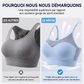 Soutien-gorge de sport push-up en maille ajourée pour femme