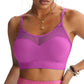 Soutien-gorge de sport push-up en maille ajourée pour femme