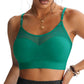 Soutien-gorge de sport push-up en maille ajourée pour femme