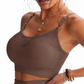 Soutien-gorge de sport push-up en maille ajourée pour femme