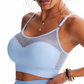 Soutien-gorge de sport push-up en maille ajourée pour femme
