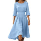 Robe décontractée à taille cintrée pour femme