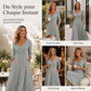 Robe décontractée pour femme à col en V croisé