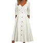 Robe décontractée pour femme à col en V croisé