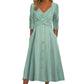 Robe décontractée pour femme à col en V croisé