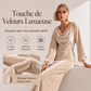 Robe élégante en velours à col bénitier pour femme