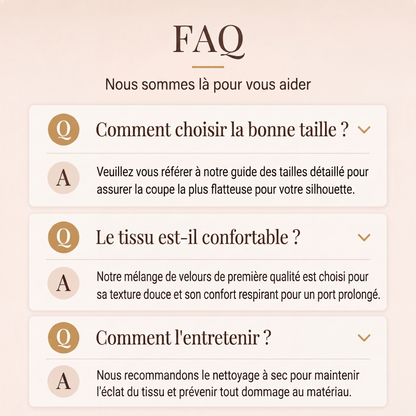 Robe élégante en velours à col bénitier pour femme