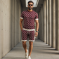 Ensemble 2 pièces pour homme : haut décontracté et short