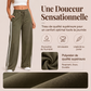 Pantalon droit taille haute pour femme
