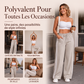 Pantalon droit taille haute pour femme