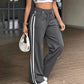 Pantalon droit taille haute pour femme