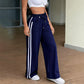 Pantalon droit taille haute pour femme