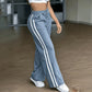 Pantalon droit taille haute pour femme
