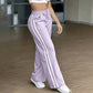 Pantalon droit taille haute pour femme