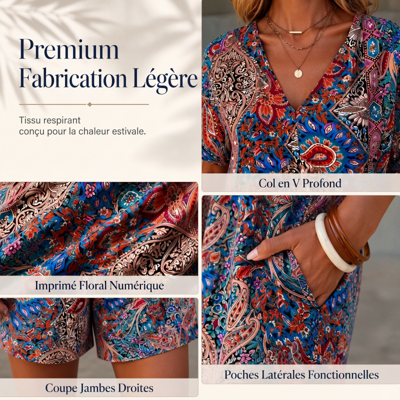 🌸 OFFRE LIMITÉE –50% ! ✨Combinaison de vacances décontractée pour femme