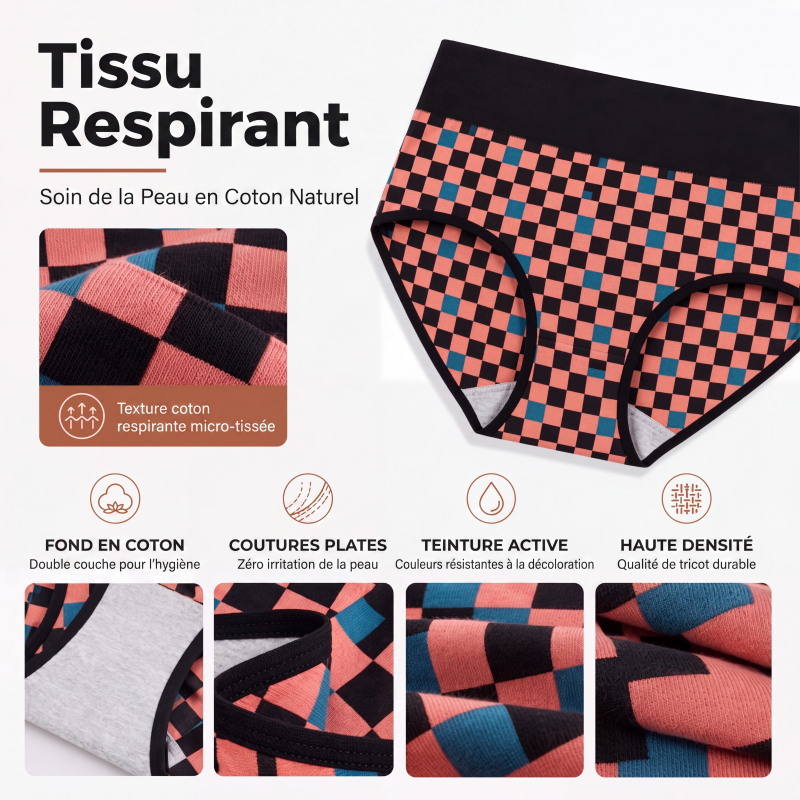 Culottes extensibles douces à taille haute pour femme