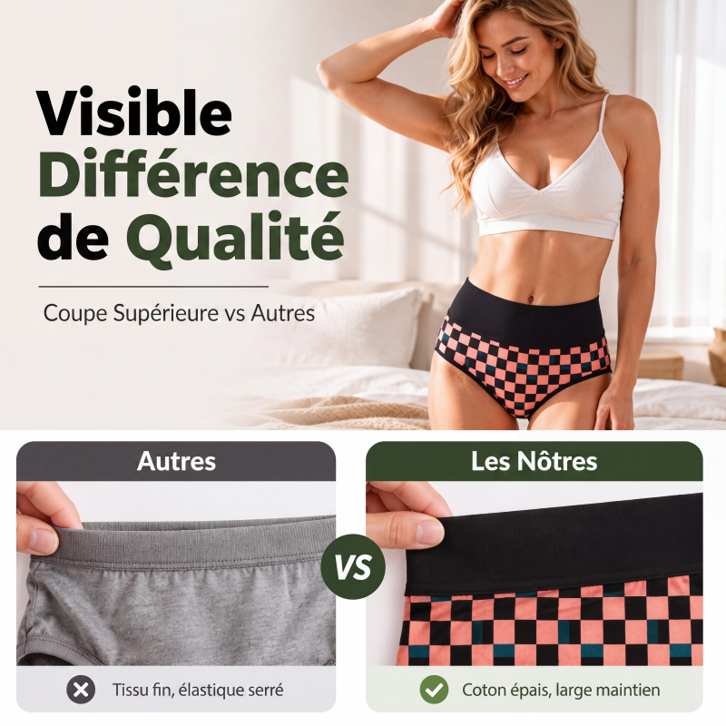 Culottes extensibles douces à taille haute pour femme