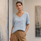 🌸 OFFRE LIMITÉE –50% ! ✨ T-shirt imprimé à col en V pour femme
