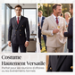 Costume 2 pièces pour homme : veste ajustée et pantalon