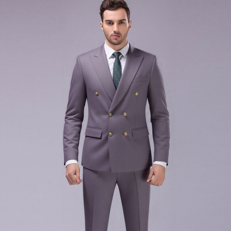 Costume 2 pièces pour homme : veste ajustée et pantalon