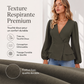 Chemisier pour femme, col V, manches lanternes et coupe peplum