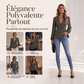 Chemisier pour femme, col V, manches lanternes et coupe peplum