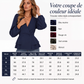 Chemisier pour femme, col V, manches lanternes et coupe peplum