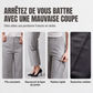 Pantalon de costume élégant à taille haute pour femme